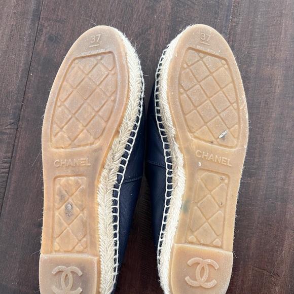 Chanel Espadrilles Navy and Black size 37-Like New Condition - Picture 3 of 4